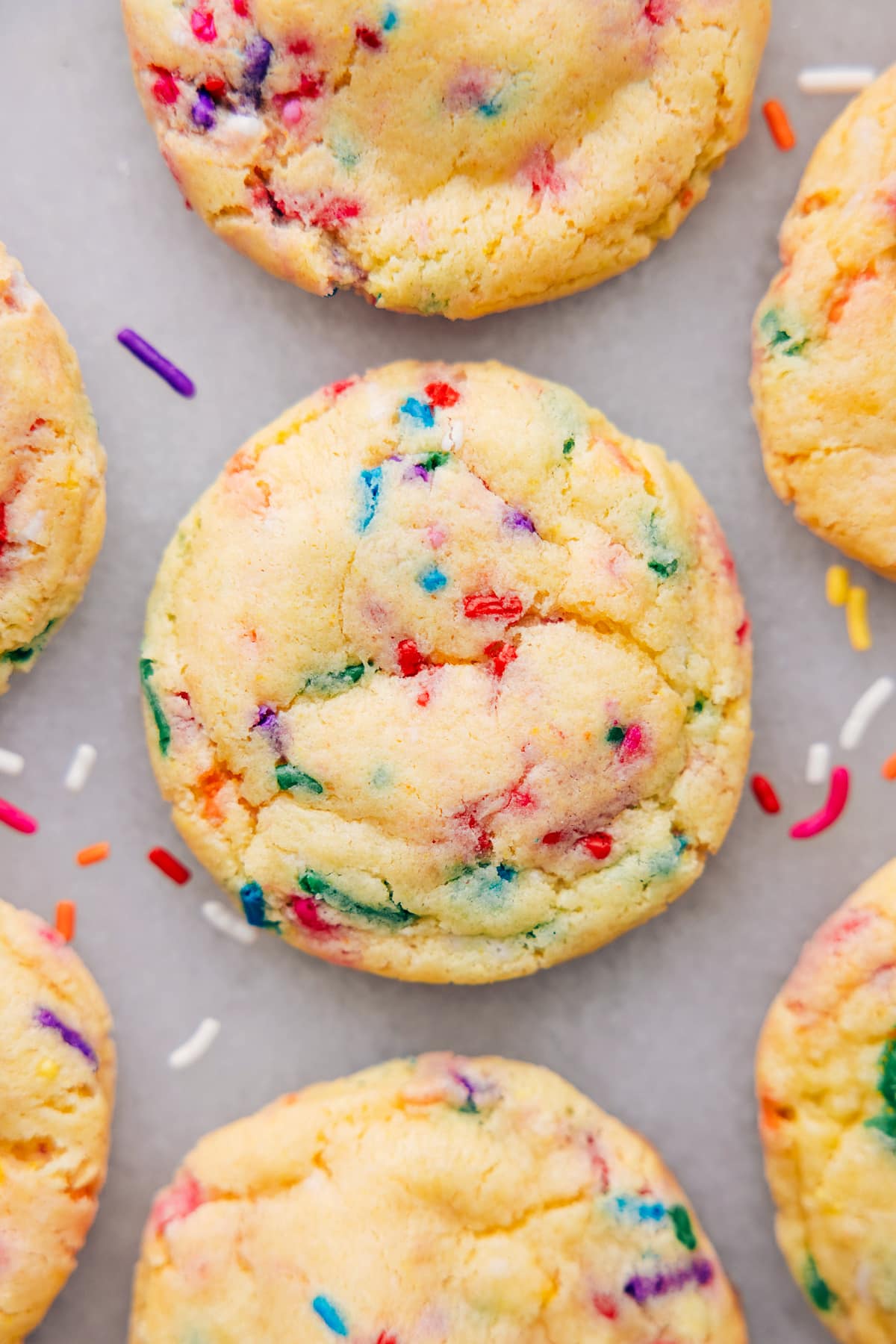 The cake mix cookies freshly baked ready to be enjoyed.