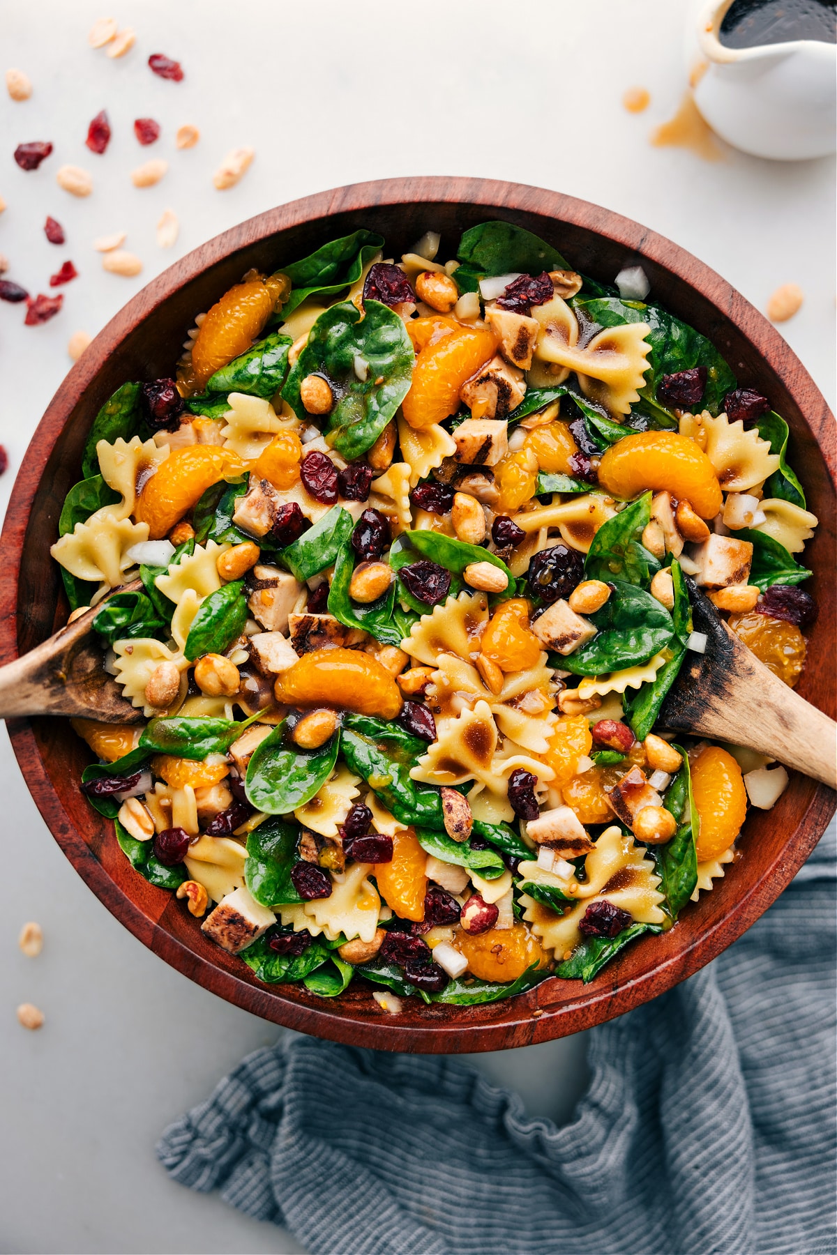 Teriyaki Chicken Salad in a bowl ready to be served at your next event.