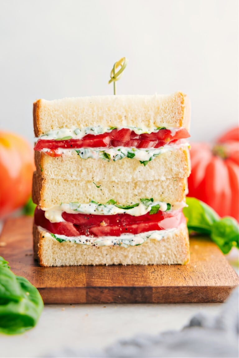 Classic Tomato Sandwich with Basil Mayo