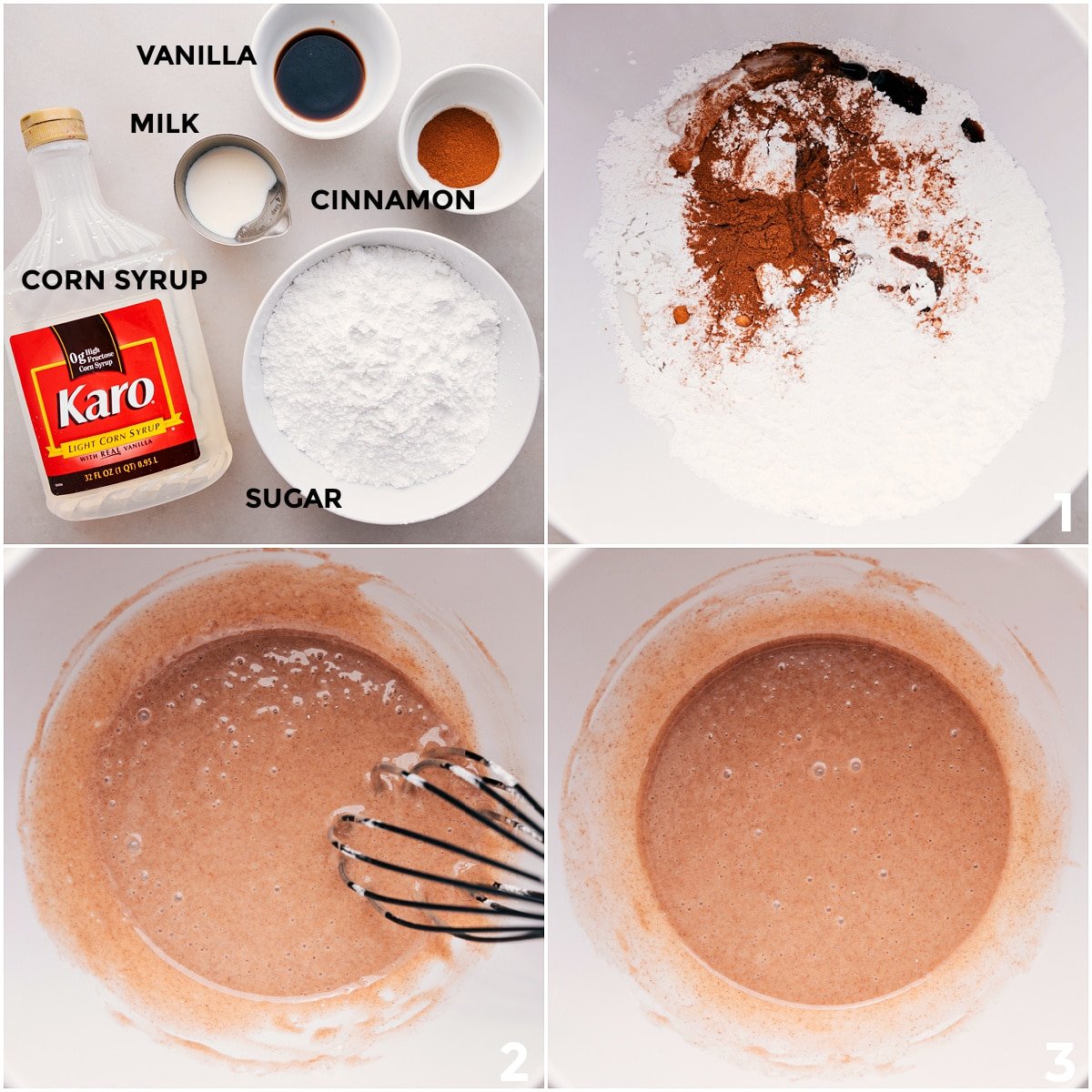 Make the glaze by whisking all the ingredients together in a bowl for these Pop-Tart Cookies.
