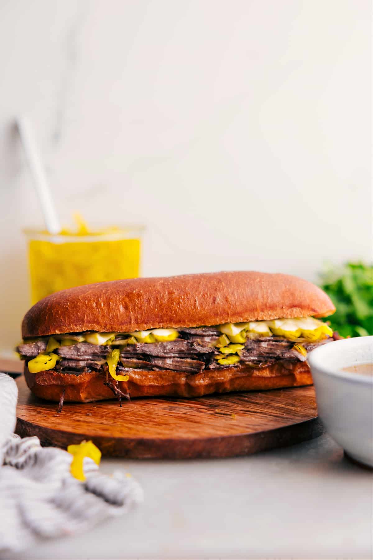The Best Italian Beef Sandwich Italian Beef Sandwich with pepperoncini—ready to enjoy!