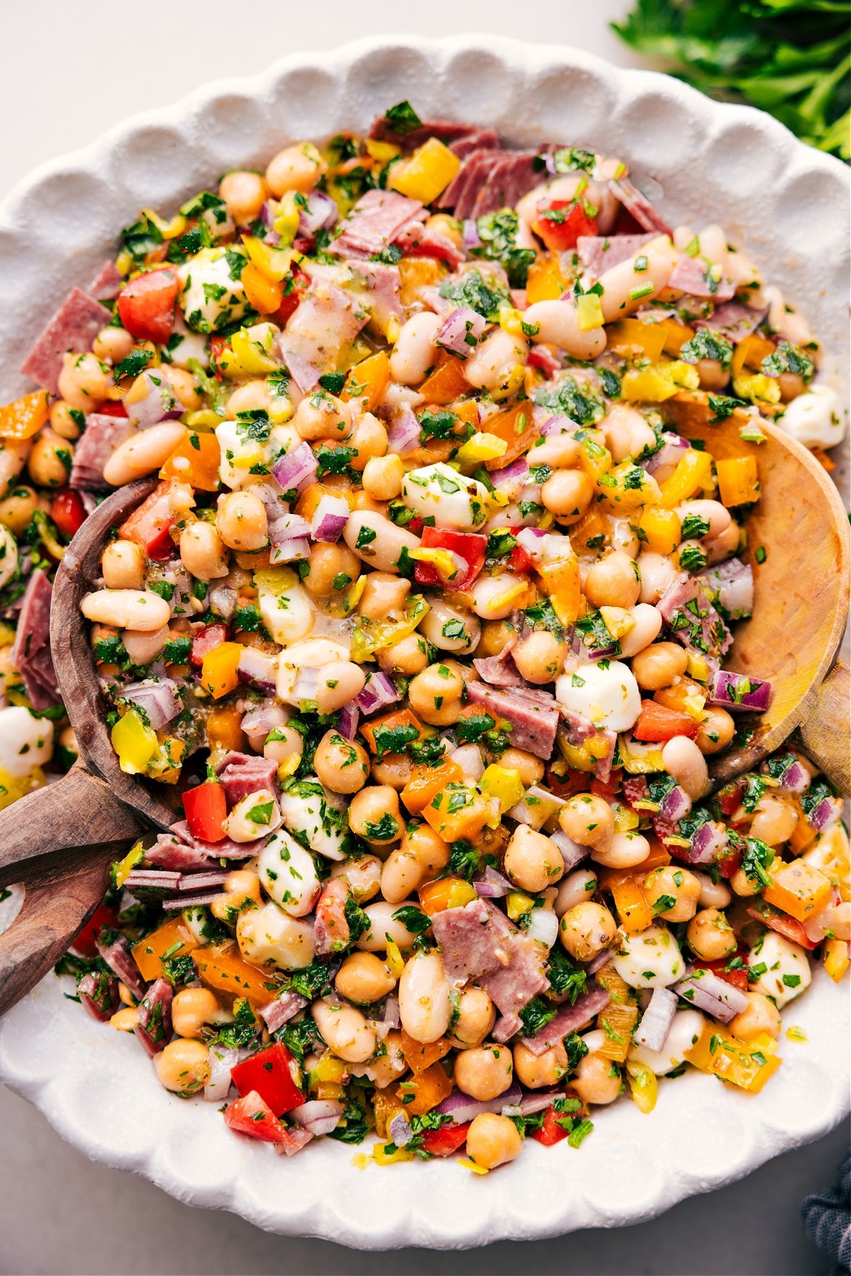 Simple And Delicious Dense Bean Salad Recipe Dense Bean Salad in a bowl, dressed, and ready to enjoy.