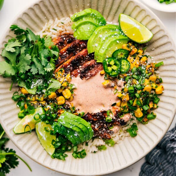 Street Corn Chicken Rice Bowl - Chelsea's Messy Apron