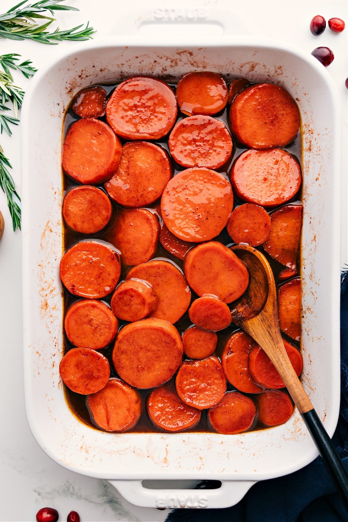 The Ultimate Holiday Side Dish: Candied Yams Recipe Candied Yams Recipe in a 9x13 ready to be served and enjoyed.