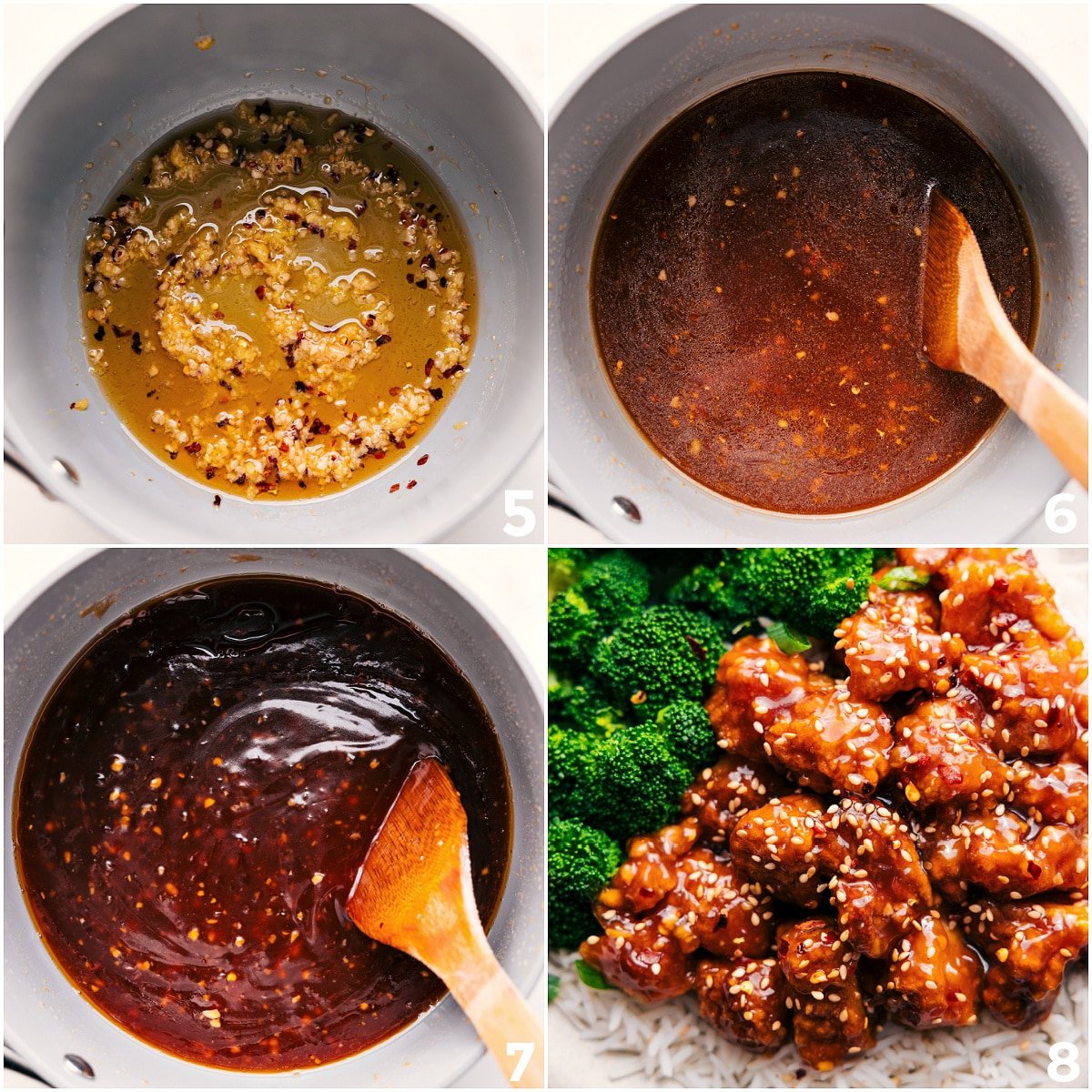 Simple And Flavor-Packed Panda Express Orange Chicken Recipe The sauce being whisked together and added to the chicken to make a flavorful and delicious dinner.