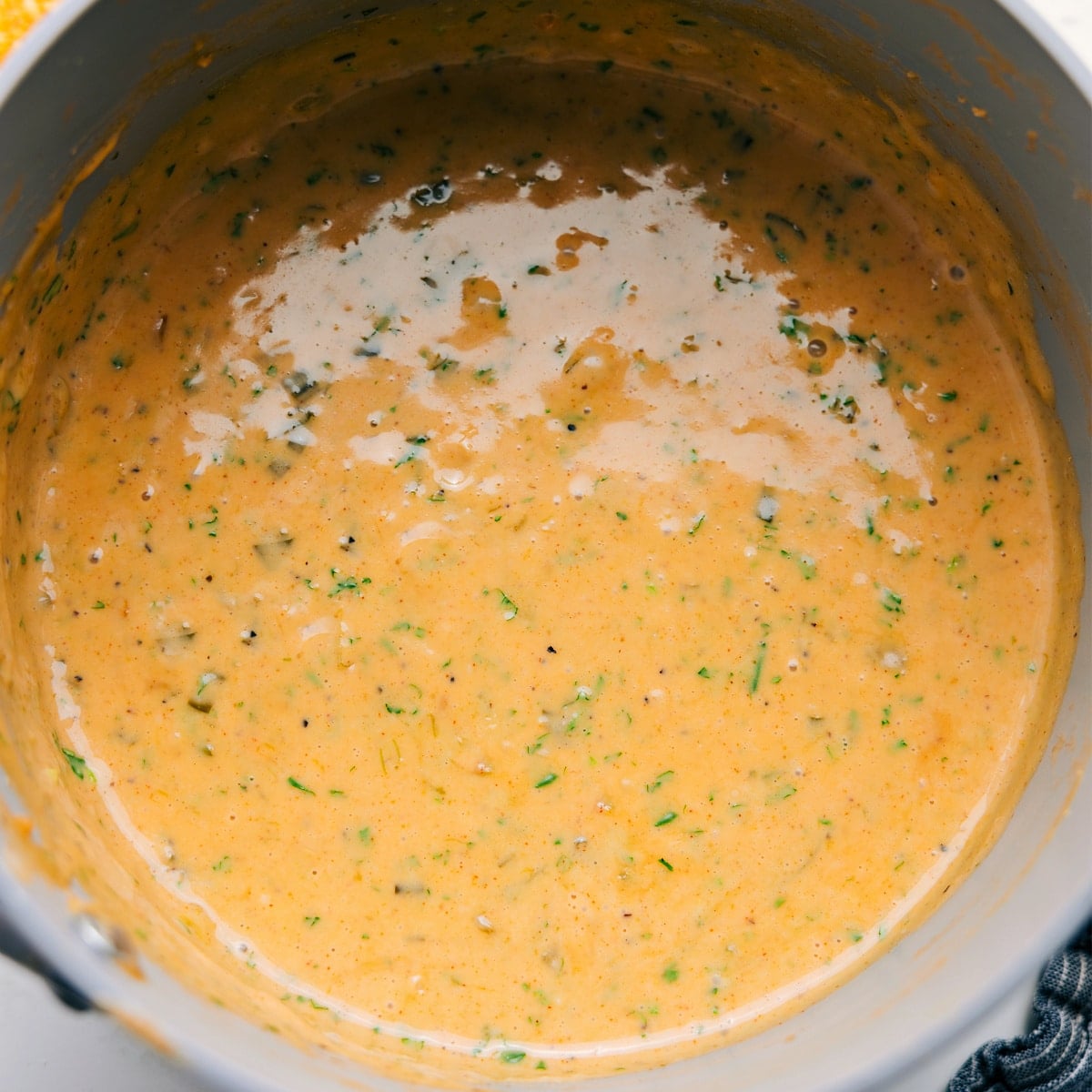 The Best Appetizer: This Flavorful Queso Recipe The appetizer in the pot ready to be enjoyed.
